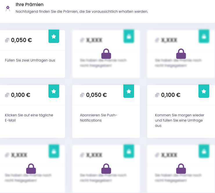 Zusätzliche Prämien bei Surveoo - Eine Besonderheit unter den Panels